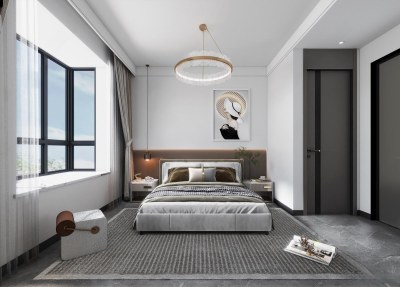 现代卧室3D模型下载